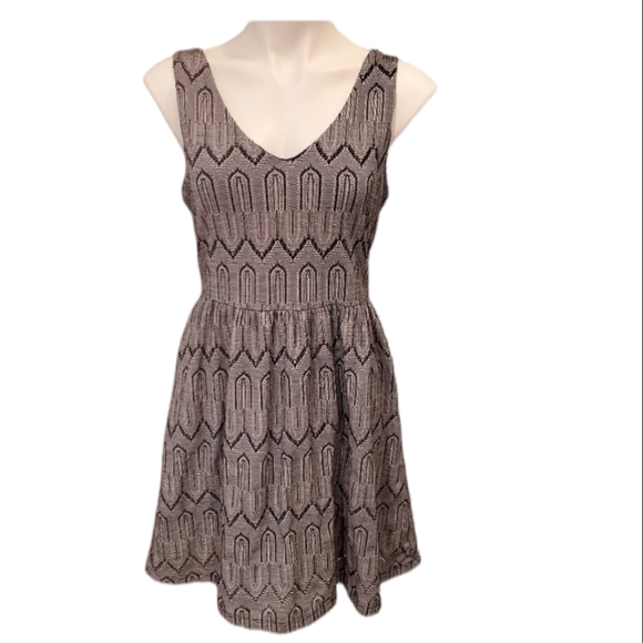 Lucky Brand Dresses & Skirts - Lucky Brand Black and Gray Art Deco Dress